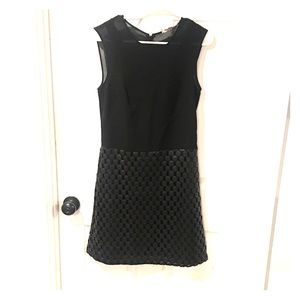 Little black dress - leather detail